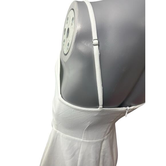 Abercrombie & Fitch Mini Sheath Tank Dress Small White Cutout Keyhole Party - Picture 3 of 9